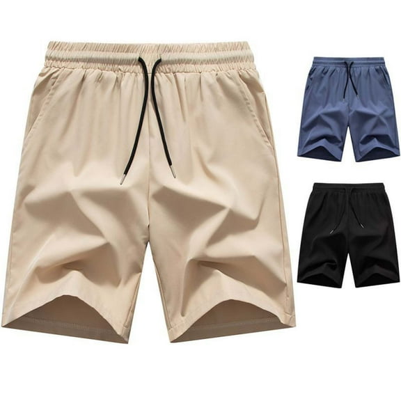 Xunlbb Men's Shorts Summer Gym Shorts Men, Men's Loose Straight Beach Medium Comfortable Pants Casual Sports Five Point Pants, M-3XL