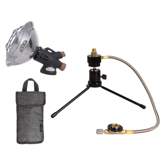 Portable Propane Heater for Camping, Outdoor Space Tent Heater, Cordless Patio Heaters, Foldable Gas Tank Holder, Ideal Garage, Hiking, Ice Fishing, Hunting(Heater & Universal Stand)