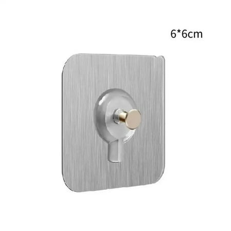 

Seamless Wall Hook Adhesive Sticky Hanger For Picture Photo Frame Clock Hanging No Drill Hole Nail Mounting Rack Screw Stickers 6x6cm grey 1pc