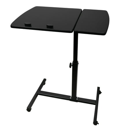 Evelots Multi Purpose Hospital Overbed Table W Wheels Adjule Evelots Multi Purpose Hospital Overbed Table W Wheels Adjule Tilt Top Black