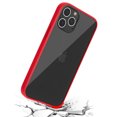 thumbnail image 4 of Kaleidio Case For iPhone 12 Pro Max (6.7") [Frost] Rubberized Protector [Slim Fit] Frosted Semi Transparent Skin Cover [Smoke/Red], 4 of 7