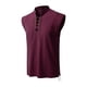 thumbnail image 2 of 2025 Camisa hippie de playa sin mangas para hombre - Mezcla de lino, cuello alto, ligera - Boho veraniego, S-XXL, 2 of 5