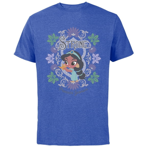 Disney Princess Jasmine Kawaii Chibi - Short Sleeve Cotton T-Shirt for Adults - Customized-Royal Heather