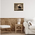 thumbnail image 2 of Stupell Industries Sunset Cowboy with Horse People Painting Gold Floater Framed Canvas Art Print Wall Art, 21 x 17, 2 of 9