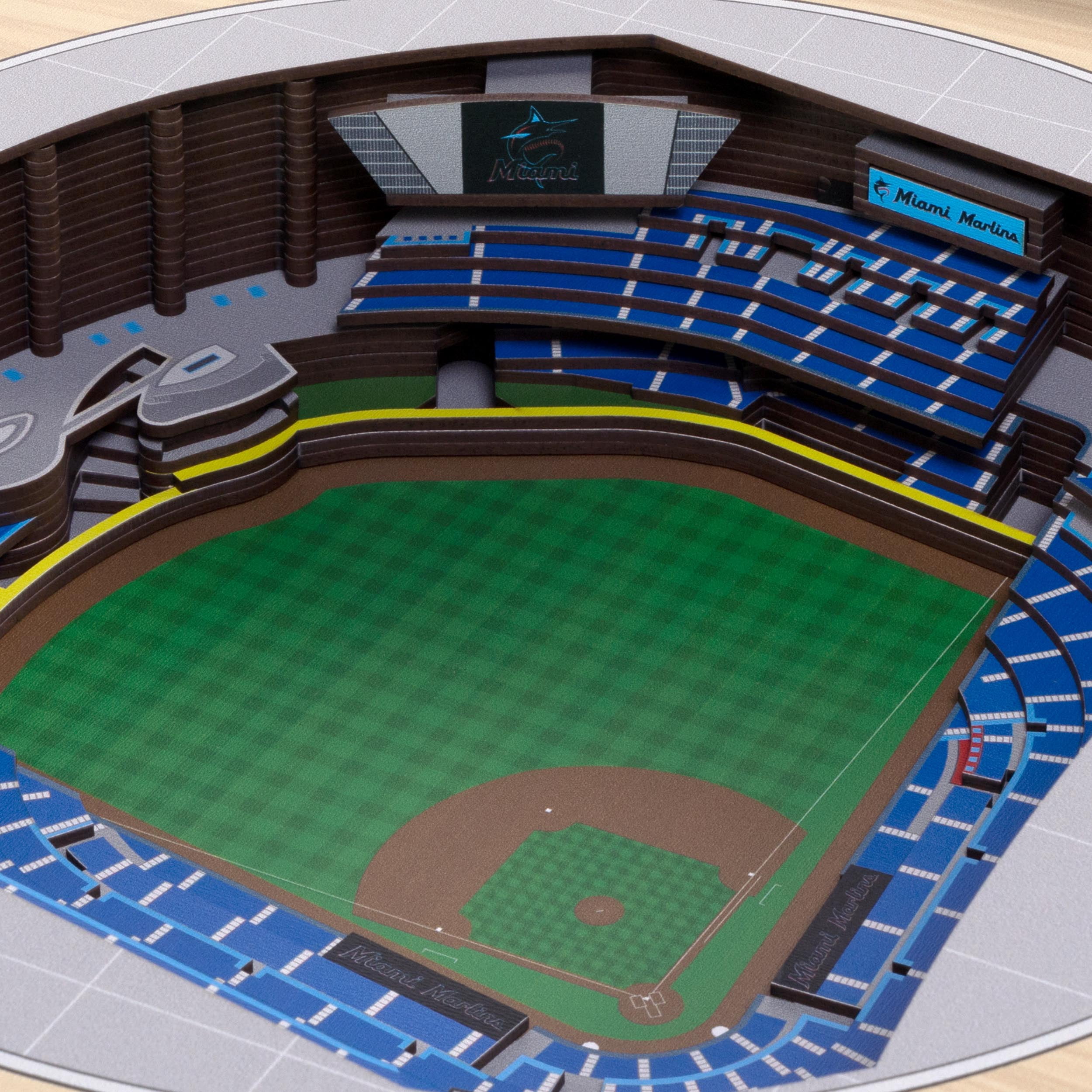 YouTheFan MLB Miami Marlins 25-layer Stadiumview Wall Art