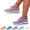 thumbnail image 3 of Womens Orthopedic Shoes Arch Support Sneakers Lightweight Non Slip Slip Shoes Mesh Stretch Comfort Travel Gym Running Tennis Shoe,Purple,36, 3 of 7