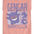 thumbnail image 3 of Pokémon - Pastel Gengar Stats - Girls Fitted Short Sleeve T-Shirt, 3 of 5