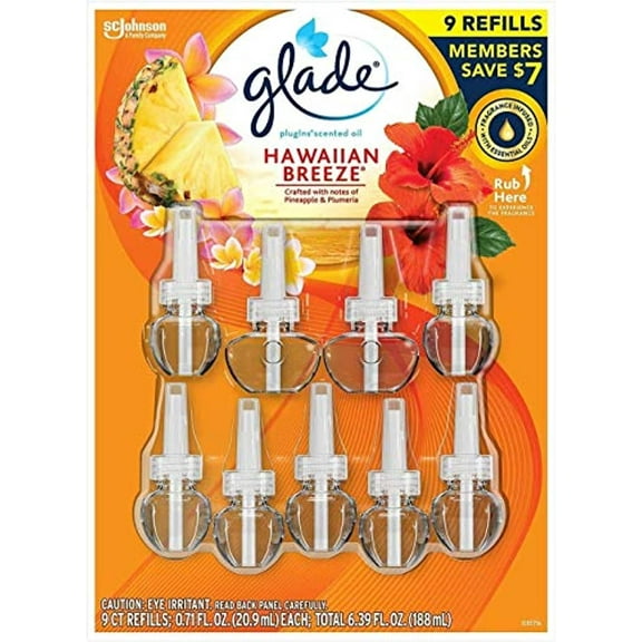 Hawaiin Limited Edition PlugIns Scented Oils Refills 25 More 8 Ct Hawaiian Breeze Yellow Glade