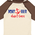 thumbnail image 4 of Inktastic Boat Hair Don't Care, Anchor, Sailing - Red Blue Boys or Girls Long Sleeve Baby Bodysuit, 4 of 5