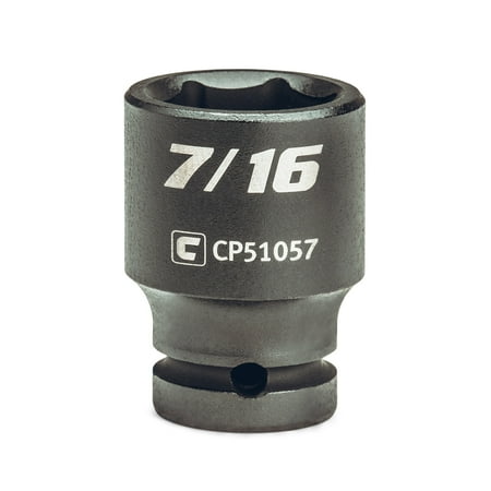 UPC: 0886352510578 | Capri Tools 7/16-Inch Shallow Impact Socket 1/4-Inch Drive 6-Point SAE
