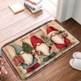 thumbnail image 5 of 1pc Three Gnomes with Christmas Absorbent Non-Slip Bathroom Thickened Flannel Rug Decor,Soft,Quick Drying,Suitable For Indoor/outdoor Use,Bathrooms,Bedrooms,Kitchens,Terrace,Laundry Rooms,16"x24", 5 of 9