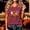 A59 Red, variant on Women's V Neck Halloween Tops Short Sleeve Casual T-Shirts Funny Pumpkin Car Graphic Tees Flattering Blouses for Fall Holiday Party Everyday Activewear