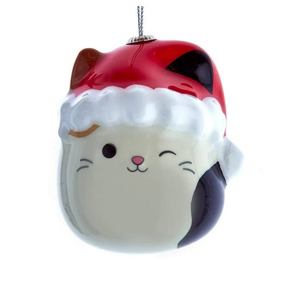 Kurt S. Adler Squishmallows Decoupage Ornament, Cam in Santa Hat, Holiday Tree Decoration