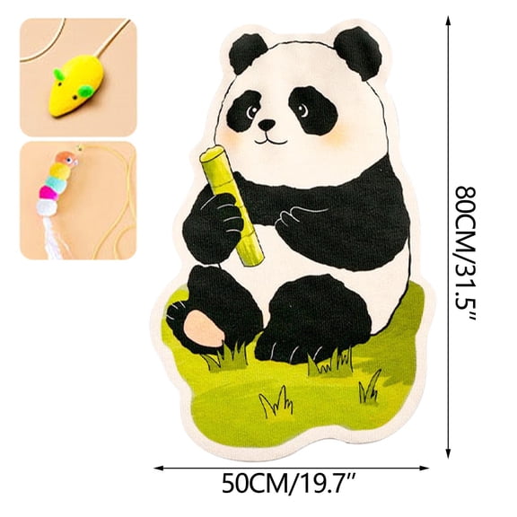 Vertical Wall-Mounted Cat Scratcher Pad with Non-Flaking Durability and Bonus Random Cat Toy