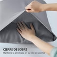 thumbnail image 3 of Amorosa 2 Piezas Fundas de Almohadas Impermeable Protectores de Almohada Suaves y Acogedoras para el Hogar Dormitorio Hotel Gris Estándar-50*80cm, 3 of 6