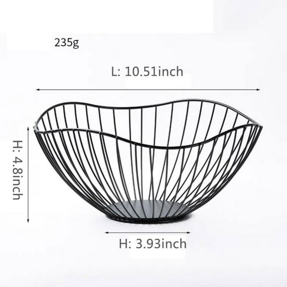Metal Fruit Basket Iron Wire Fruit Basket Metal Fruit Vegetable Storage Bowl Round Storage Container Bowl Household Table Display Storage Baskets for Vegetables Snacks Eggs Bread