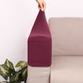 thumbnail image 4 of Chair Arm Protectors Sofa Armrest Cover Stretch Armchair Slipcover Protector Elastic Home Office Recliner Couch Loveseat Cloth burgundy, 4 of 7