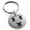 Silver, variant on Stainless Steel Letter T Initial 3D Monogram Engraved Small Medallion Circle Charm Keychain Keyring