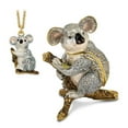 thumbnail image 5 of Luxury Giftware by Jere Pewter Bejeweled Crystals Gold-tone Enameled KYLE Koala Trinket Box with Matching 18 Inch Necklace QBJ4056, 5 of 5