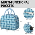 thumbnail image 6 of Reusable Plaid Lnsulated Lunch Bag for Women & Men-Leakproof Water-Resistant Cooler Tote,Large Capacity(10.6x8.7x6.3in)for Work,Office,Travel,Picnic,Beach., 6 of 7