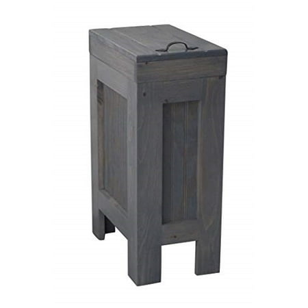 Rustic Wood Trash Bin Kitchen Trash Can Wood Trash Can Trash