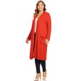 thumbnail image 2 of Women's Casual Plus Size Long Body Duster Cardigan with Pockets Made in USA, 2 of 5
