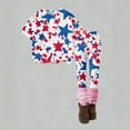thumbnail image 4 of CCRFTGI 250&nbsp;Anniversary Usa Summer Outfits for Kids Girls Size 8 Patriotic American Flag Stars Short Sleeve Tee and Silm Long Pants Freedom Summer Outfits for Girls Multicolor 3-4 Years, 4 of 5