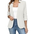 thumbnail image 4 of CAIXIA Business Casual Blazers for Women Plus Size Lightweight Open Front Long Sleeve Jackets Dressy Work Office Suit 2026,White, 4 of 9