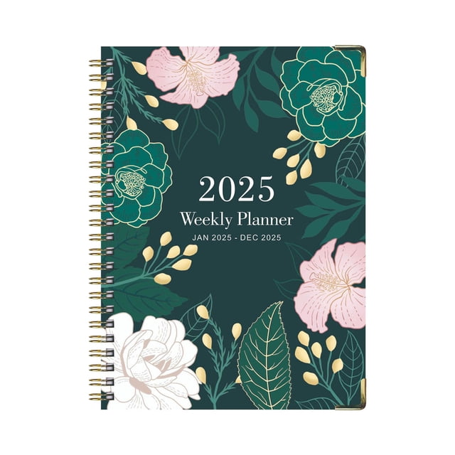 DELESYS Agenda Anglais 2025 A5 avec Pages Séparées Carnet à Spirale