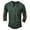 Army Green, variant on Mens Long Sleeve Henley Shirt Half Button Down Shirts Classic Casual Cotton Blend Top Loose Vintage Tops Black