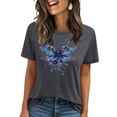 thumbnail image 2 of QunYou 2025 Trendy Women's Graphic Tee - Summer Short Sleeve Color Cotton Spandex Top with Prints Womens Printed Short Sleeved T-shirt (S-XXL), 2 of 4