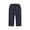 B Navy, variant on Womens Pants Cotton Linen Summer Solid Color Loose Straight Leg Pants With Pockets Side Slit Buttons Five Quarter Pants