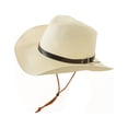 thumbnail image 2 of Up To $10 Baseball Caps White Solid Color Black Leather Belt Decorated Holiday Cowboy Sunhat, 2 of 3