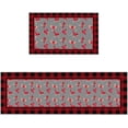 thumbnail image 3 of Kitchen Rugs and Mats Set of 2 Christmas Bird Snowflake Red Black Plaid Kitchen Sink Mat,Non-Slip Area Runner Rug,Washable Floor Mat for Home Dining Room Office 18"x30"+18"x48", 3 of 6