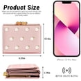 thumbnail image 3 of MINKUROW Wallet for Women,Flower Womens Wallet Card Holder,Small Trifold RFID Blocking Purse,Cute Small Leather Pocket Wallet for Women,Girls,Ladies (Baby Pink), 3 of 6