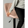 thumbnail image 4 of Silla de Barra Acolchada ilios innova Respaldo geometrico taburete rosa, 4 of 9