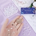 thumbnail image 3 of 150Pcs Transparent Spray Painted Glass Charms AB Color Plated Frosted Teardrop Clear AB 9x6x6mm Hole: 1mm, 3 of 6