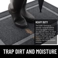 thumbnail image 6 of Buganda Front Door Mat, Heavy Duty Rubber Door Mat Outside, Low Profile Dirt Trapper Welcome Mat, Waterproof Easy to Clean Doormat, Grey, 35"x23", 6 of 8