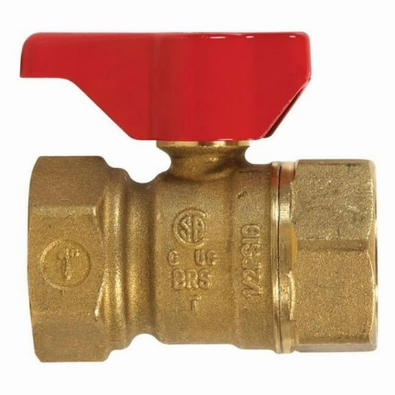 Gas Ball Valve, Brass, 1", B & K, 110-125
