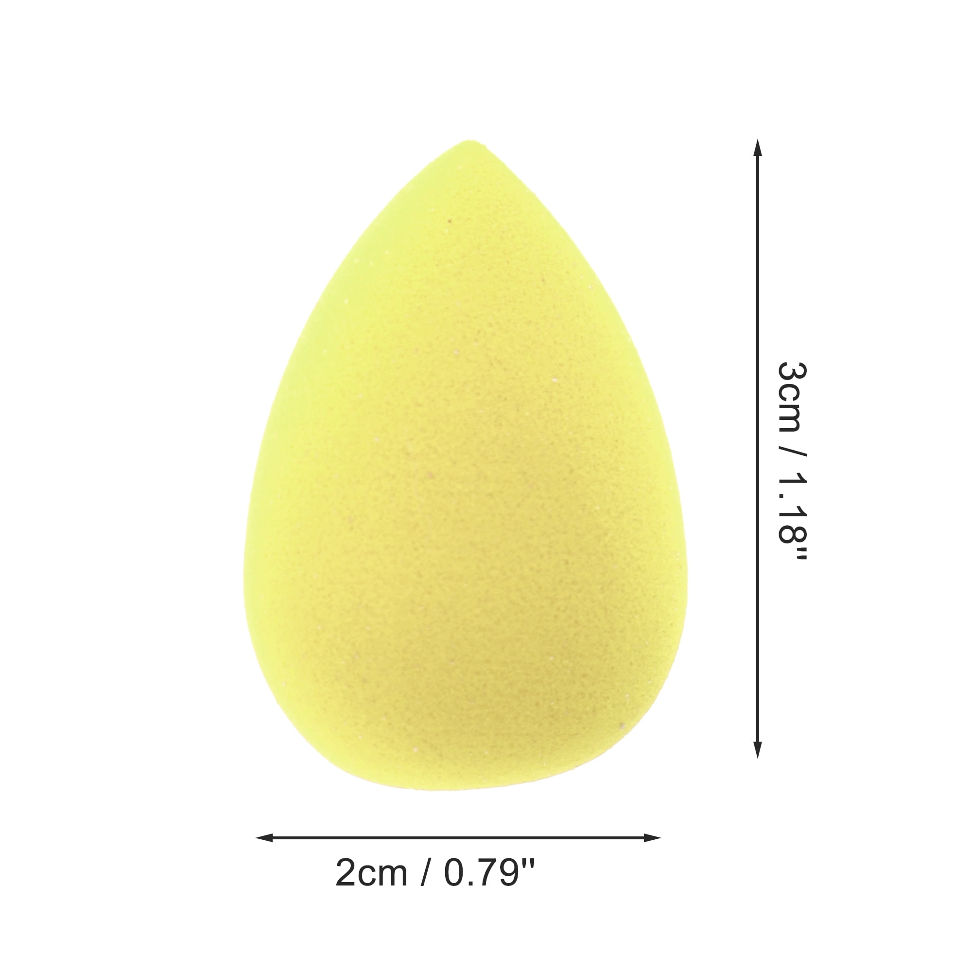 Unique Bargains 10 Pcs Mini Face Makeup Sponge for Makeup Yellow