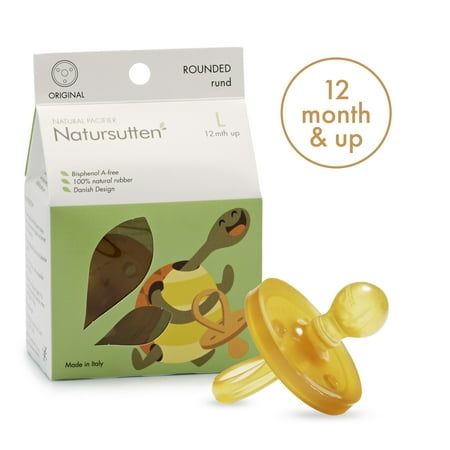 UPC: 0894654002820 | Natursutten Pacifier 12+ Months Natural Rubber Round Baby Pacifier
