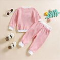 thumbnail image 5 of HCNTES Baby Girl Clothes Winter Toddler Girl Clothes Winter Outfits 2Pcs Clothes Set 3D Flower Fall Winter Outfits Long Sleeve Sweatshirt Pullover Cute Pants Set, 5 of 9