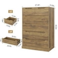 thumbnail image 2 of Homfa 6 Drawer Dresser for Bedroom, Vertical Chest of Drawers Wood Storage Cabinet for Living Room, Rustic Brown, 2 of 7