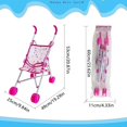 thumbnail image 4 of CUITING Pretend Play Foldable Doll Stroller Toddler Learning Toy Girls‘ Imagination Booster, 4 of 5