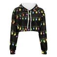 thumbnail image 3 of Renewold Preppy Crop Hoodie Sweatshirt for Christmas Birthday Gifts Mashine Washable Colorful Lights Tee Tops Pullover Daily Wear Clothes for Women,Size 4XL, 3 of 6