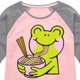 thumbnail image 3 of Instant Message - Kawaii - Frogs Love Ramen Noodles - Toddler & Youth Girls Raglan Graphic T-Shirt, 3 of 6