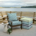 thumbnail image 3 of ARDEN Outdoor Deep Seat Cushion Set (2-Pack), 24 in x 24 in, Weather-Proof, Rain-Proof, Fade Resistant Patio Cushion for Chair, Sofa, and Couch Coastal Blue Geometric, 3 of 8