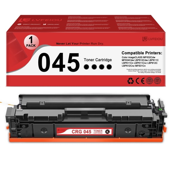 045 CRG 045 Black Toner Cartridge Compatible for Canon 045 Toner Color ImageCLASS LBP612Cdw MF630C MF634Cdw MF632Cdw LBP610 Printer Toners