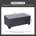 thumbnail image 2 of Patio Coffee Table with Storage Wicker Outdoor Coffee Table and All-Weather Wicker Side Table with Waterproof Cover, Black, 2 of 7