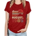 thumbnail image 2 of Kayannuo Blouses pour Femmes Liquidation Tee-Shirts pour Femmes Saint-Valentin T-Shirt Imprimé Col Rond Manches Courtes Décontracté, 2 of 4